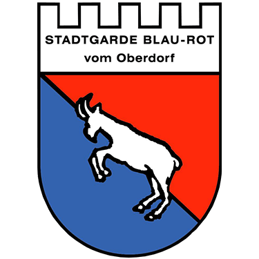 Wappen Stadtgarde Blau-Rot vom Oberdorf e.V.